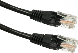 Patch kabel RJ45 UTP Cat 6, 1 m, crni