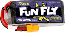 LiPo baterija Tattu Fun Fly 1300 mAh 11,1 V 3S 100C s XT60 konektorom