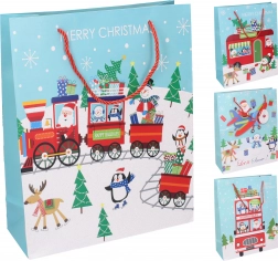 Poklon-vrećica M božićna 26 × 32 × 10 cm