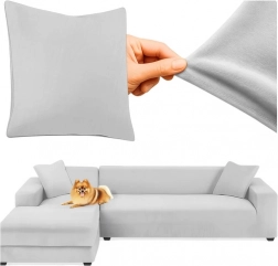 Svijetlosiva elastična zaštitna navlaka za sofu RUHHY 145-185 cm