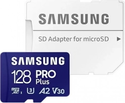 Samsung 128 PRO Plus microSD memorijska kartica + adapter