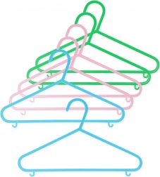 Dječje vješalice za odjeću 29 × 17 cm, set 6 kom