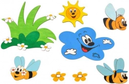 Drvena dekoracija livada i pčelice DoDo