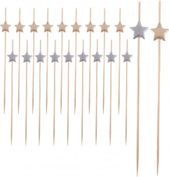 Bambusovi štapići za kanapee sa zvjezdicama 12 cm, 20 kom