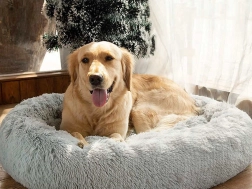 Plišana kućica za mačke i male pse 50 cm – Siva