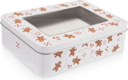 Metalna kutija za kekse s prozorčićem Piernik 18 × 14,5 × 5 cm