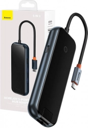 Baseus AcmeJoy 5u1 USB-C Hub s 2x USB 3.0, USB 2.0, USB-C PD i RJ45
