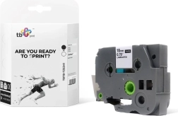 Traka za BROTHER naljepničare, crni tisak na bijeloj podlozi 18 mm x 8 m