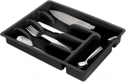 Crni organizator za pribor za ladicu 36 × 25,5 cm