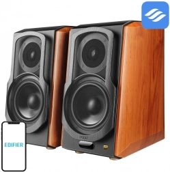 Regalski zvučnici EDIFIER S1000W 2.0 s Wi‑Fi i Bluetoothom, smeđi