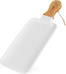 Porculanski poslužavni tanjur s bambusnom drškom 40,5 cm NAVA TERRESTRIAL