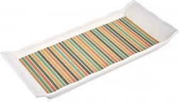 Pravokutna poslužavna tacna 29,5 × 13 cm s obojenim prugama