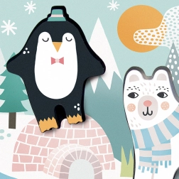 Vilac senzorne drvene puzzle Ledene životinje