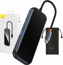 Baseus Hub USB-C na 4x USB 3.0 tamno siva