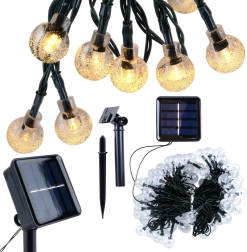 Solarni vrtni svjetlosni lanac 10 m, 100 LED, topla bijela