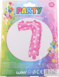 Napunljiv balon broj 1 sa srcima – Ružičasta