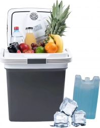 Prijenosni auto hladnjak s grijanjem, 29 L, grafitni