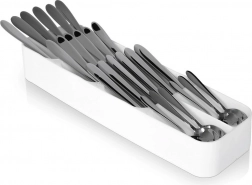 Bijeli umetni organizator za pribor za ladicu 39 × 11,5 cm