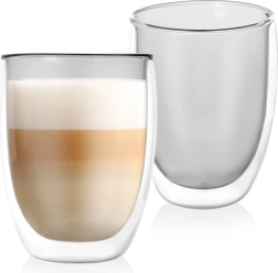 Termo čaše s dvostrukom stijenkom za latte DOUBLE 370 ml, 2 kom
