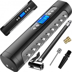 Baterijski kompresor za gume bicikala i automobila s LCD zaslonom