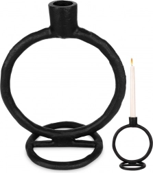 Aluminijski crni svijećnjak 19 cm