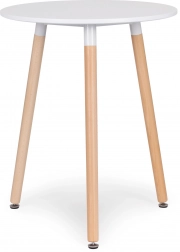 modernhome skandinavski okrugli stol 60 cm, bijela ploča i bukove noge