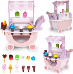 drveni štand za sladoled za djecu 12 kom Ecotoys