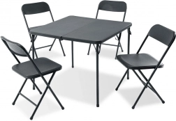 Sklopivi vrtni set od 5 dijelova s metalnim stolom i 4 stolice