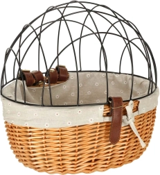 Pletena košara za bicikl s metalnom mrežom za prijevoz kućnih ljubimaca