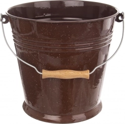 Nehrđajući emajlirani kantu za hranu smeđi 10 l