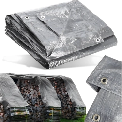 Univerzalna vodonepropusna cerada 4 × 6 m, 120 g/m², srebrna