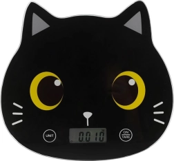Digitalna kuhinjska vaga mačka, crna