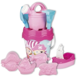 Androni set za pijesak pirati u putnoj torbi – Ružičasta