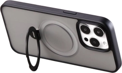 Magnetička zaštitna futrola sa stalkom za iPhone 15 – grafitno crna