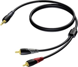 Audio kabel 3,5 mm stereo jack na 2× RCA (cinch) 3 m