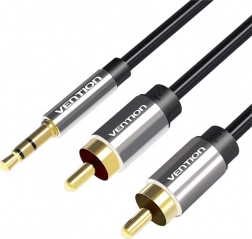 Audio kabel 2xRCA na 3,5 mm Vention BCFBD 0,5 m (crni)