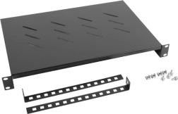 Polica za 19" ormare 1U, 600 mm, crna LANBERG