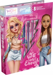 Kreativni set Bilježnica + 8 olovaka Wow Generation