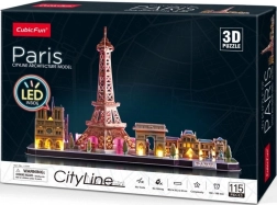 svjetleća 3D slagalica CityLine panorama Pariz 115 dijelova