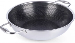 Nehrđajući neljepljivi wok COOKCELL 28 cm