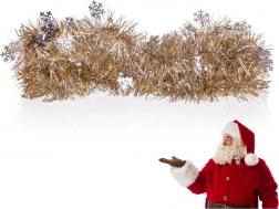 Božićni lanac 2 m srebrno‑šampanj HOME DECOR