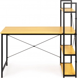 Drveni računalni stol s loft policama