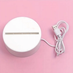 Noćna LED lampica srce 3D iluzije na USB
