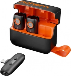 bežični mikrofonni sustav HOHEM s kućištem za punjenje (2 predajnika + 1 prijamnik)