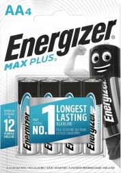 Alkalne baterije AA ENERGIZER MAX PLUS, 4 kom