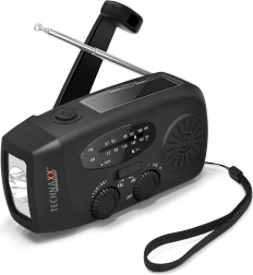Solarni hitni AM/FM radio s ručnom kurblom i LED svjetiljkom TECHNAXX