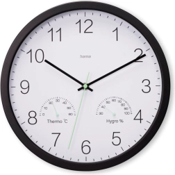 Zidni sat Santorini crni 30 cm