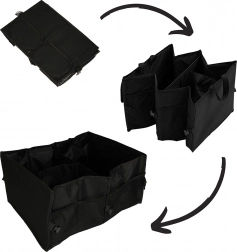 Sklopivi organizator za prtljažnik auta – veliki tekstilni razvrstivač