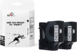 Traka za DYMO 12 mm x 7 m, crni tisak na bijeloj podlozi, 2 kom