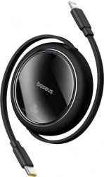 Uvlačivi kabel za punjenje Baseus Free2Pull USB‑C na Lightning 20 W 1 m crni